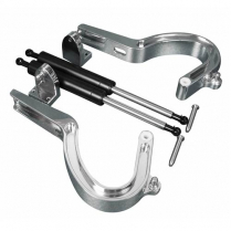 1955-57 Bel Air Post Trunk Hinges - Clear Anodized