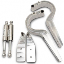 1963-64 Impala & Full Size Car Trunk Hinges - Clear Anodized