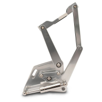 1960-66 Chevy Pickup Truck Hood Hinges - Clear Anodized