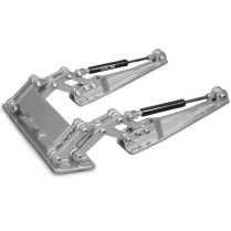 Universal Scissor Hinge with Dual Shock - Polished