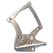 1964-66 Mustang Hood Hinges - Clear Anodized