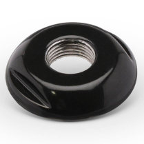 Push/Pull Knob Threaded Bezel - Black Anodized