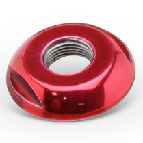 Push/Pull Knob Threaded Bezel - Gloss Red