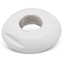 Push/Pull Knob Threaded Bezel - Gloss White