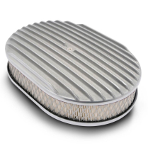 Finned Aluminum 12" Air Cleaner - Polished