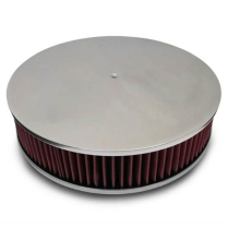 Round Smooth Top 14" Air Cleaner - Machined