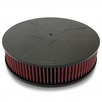 Wheel Style Round 14" Air Cleaner - Matte Black