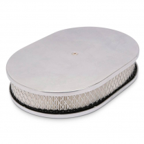Oval Smooth Top 15" Air Cleaner - Clear Coat