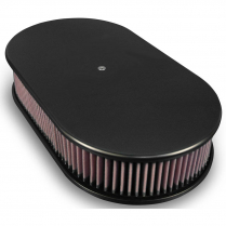 Oval Smooth Top 17" Air Cleaner - Matte Black