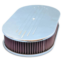 Oval Ball Milled Top 17" Air Cleaner - Machined