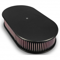 Oval Smooth Dominator 17" Air Cleaner - Matte Black