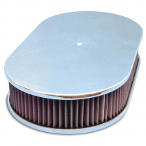 Oval Smooth Dominator 17" Air Cleaner - Polished