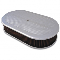 Oval Diamond Dominator Top 17" Air Cleaner - Polished