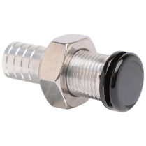 Billet Alum Remote Fuel Vent - Black Anodized Top