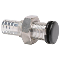 Billet Alum Remote Fuel Vent - Matte Black Top