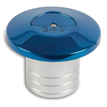 Flip Top Stainless Fuel Filler for 2" Hose - Gloss Blue