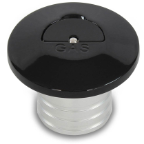Flip Top Stainless Fuel Filler for 2" Hose - Gloss Black
