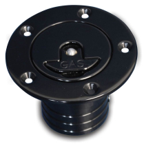 Aircraft Aluminum Fuel Filler for 2" Hose - Black Anodized