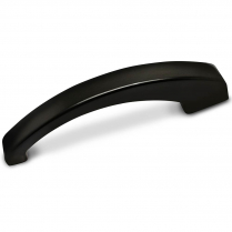Single Post Grab Door Pull - 7-1/2" x 2-1/8" - Gloss Black