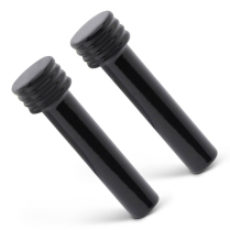 Grooved Ford & GM Door Lock Knobs 10-24 Thread - Black Anod