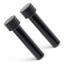 Grooved Ford & GM Door Lock Knobs 10-24 Thread - Gloss Black