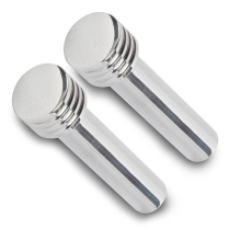 Grooved Ford & GM Door Lock Knobs 10-24 Thread - Clr Coated