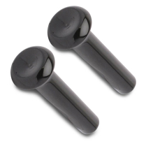 1968-81 GM Large OEM Style Door Lock Knobs - Black Anodized