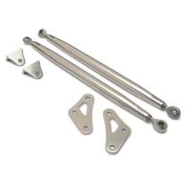 1970-81 Camaro Adjustable Billet Fender Braces - Clear Anod