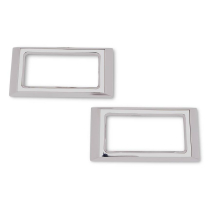 1968 Camaro Billet Marker Light Bezels - Clear Anodized