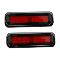 1967 Camaro RS Billet Alum Taillight Bezels - Black Anodized