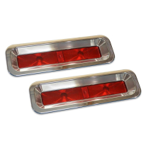 1967 Camaro RS Billet Alum Taillight Bezels - Clear Coat
