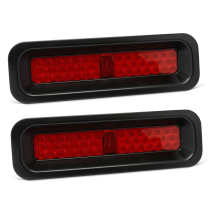 1967 Camaro RS Billet Alum Taillight Bezels - Matte Black