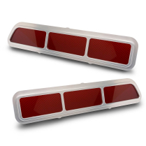 1969 Camaro Std Billet Taillight Bezel Assembly - Clear Anod