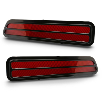 1969 Camaro RS Billet Taillight and Lens - Black Anodized