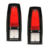 1966-67 Nova Taillight Bezel Kit w/LED's - Black Anodized