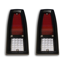 1966-67 Nova Taillight Bezel Kit with LED's - Matte Black