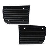 1967-68 Camaro RS Logo Billet Headlight Covers - Black Anod