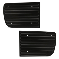 1967-68 Camaro RS Logo Billet Headlight Covers - Matte Black