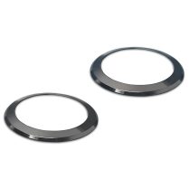 1969 Chevy Camaro Smooth Headlight Bezels - Black Anodized