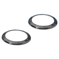 1969 Chevy Camaro Headlight Bezels w/Accent - Black Anodized