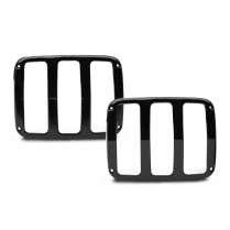 1964-66 Mustang Smooth Taillight Bezels - Gloss Black