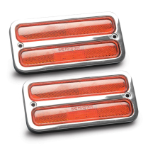 1967-72 Chevy C-10 PU Amber Marker Light Bezel Kit - Polish