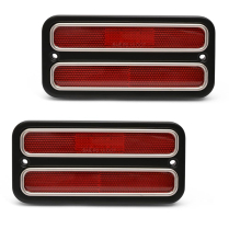 1967-72 Chevy C10 PU Red Maker Light Bezel Kt - Matte Black
