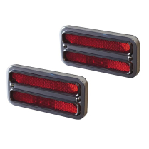 1967-72 Chevy C-10 PU Red Maker Light Bezel Kit - Polished