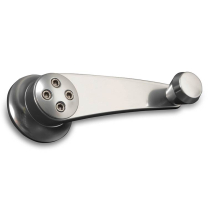 Smooth Window Cranks with 1/2" 16 Spline - Clear Anodized