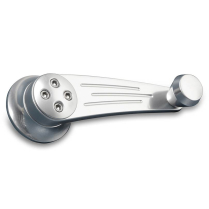 Ball Milled Window Cranks with 1/2" 16 Spline - Clear Anod