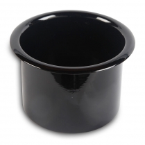 Large 3-3/4"x2-7/8" Deep Spun Alum Drink Holder - Gloss Blk