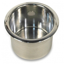 Large 3-3/4" x 2-7/8" Deep Spun Alum Drink Holder - Polished