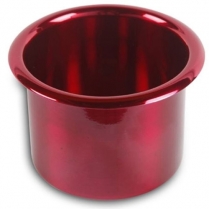 Large 3-3/4" x 2-7/8" Deep Spun Alum Drink Holder- Gloss Red