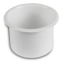 Large 3-3/4" x 2-7/8" Deep Spun Alum Drink Holder Gloss Wht